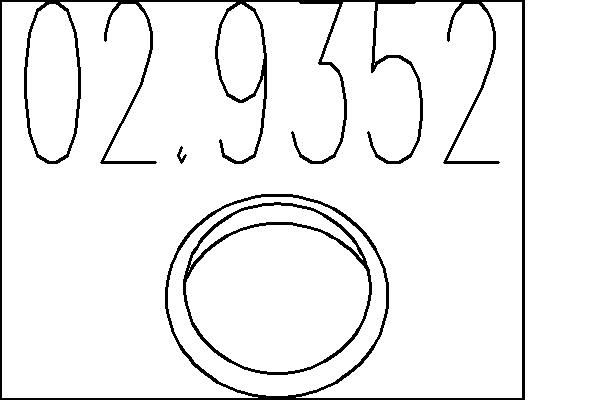 MTS tömítőgyűrű, kipufogócső 02.9352