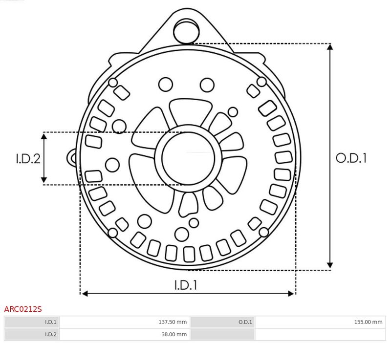 Тримач, фланець привода генератора, Auto Starter ARC0212S