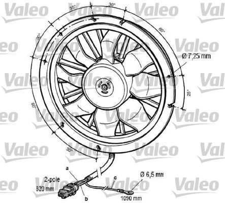 VALEO ventilátor, motorhűtés 696061