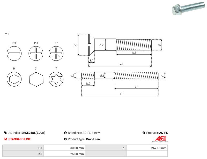AS-PL SRS5058S(BULK) Repair Set, alternator