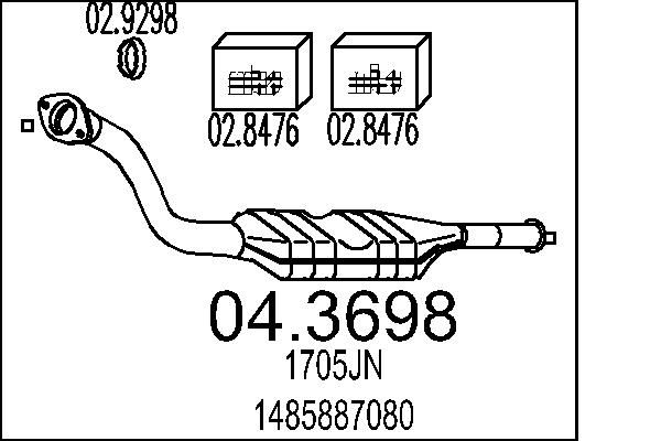 MTS katalizátor 04.3698