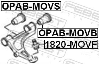 Опора, важіль підвіски, Febest OPAB-MOVB