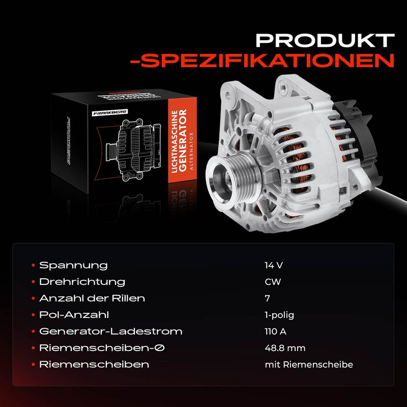 Frankberg 5481FB0001747 Alternator