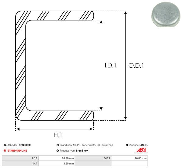 Remondikomplekt, Starter, AS-PL SRS3063S