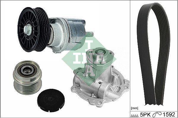 Schaeffler INA Vízszivattyú + bordásszíjkészlet 529 0162 30