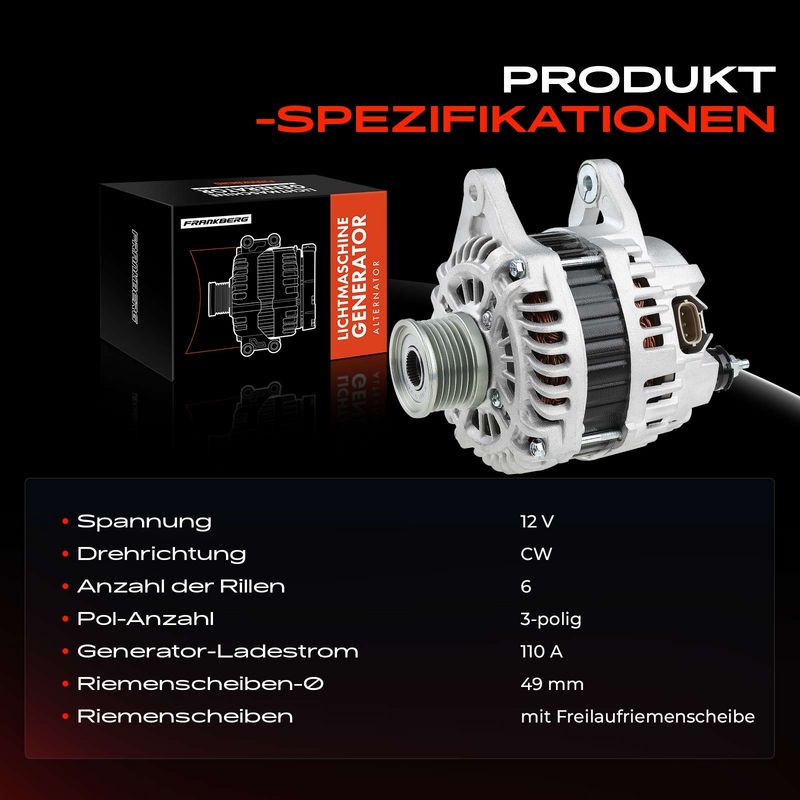 Frankberg 5481FB0002068 Alternator