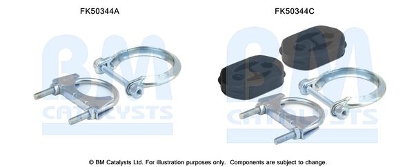 BM CATALYSTS szerelőkészlet, kipufogócső FK50344