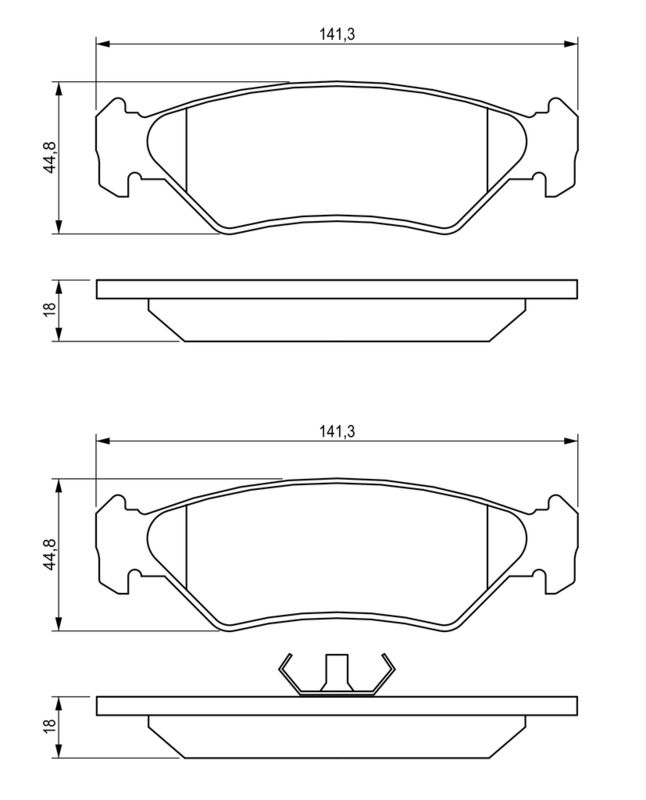 BOSCH Plaquettes de frein à disque 0 986 492 020