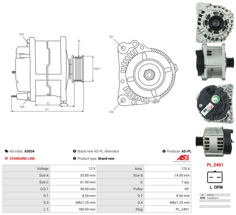 Generaator, AS-PL A3034