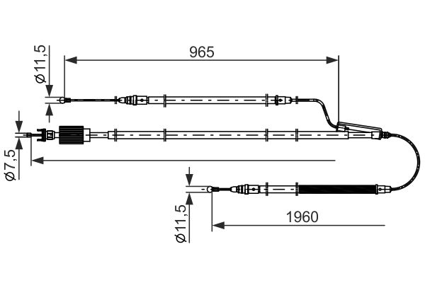 BOSCH Trekkabel, parkeerrem 1 987 482 805