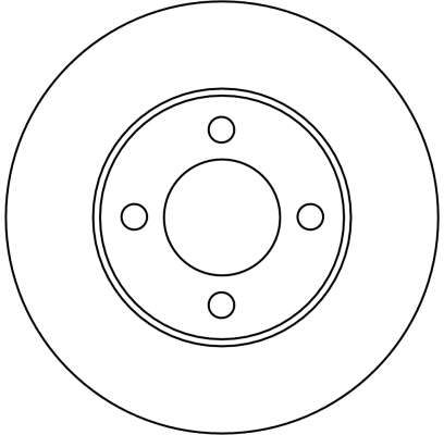 Гальмівний диск, повн., 256мм, кількість отворів 4, AUDI 100/80/80 Quattro/90, Trw DF1521