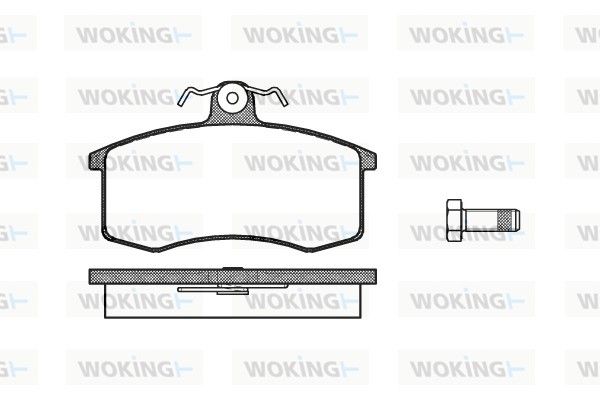 Комплект гальмівних накладок, дискове гальмо, Woking P3213.00