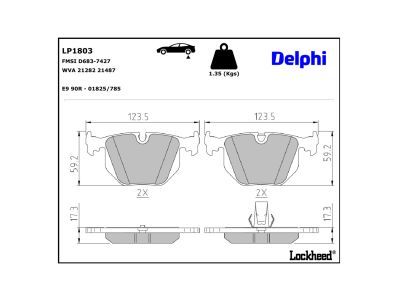 Set placute frana,frana disc LP1803 DELPHI