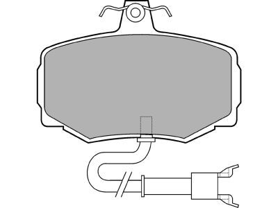 DELPHI LP600 Brake Pad Set, disc brake