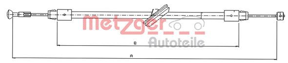 METZGER huzal, rögzítőfék 10.9834