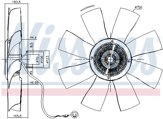 NISSENS 86021 Clutch, radiator fan