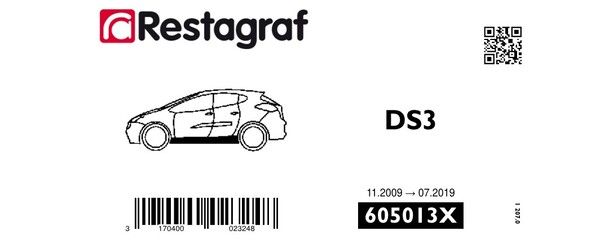Kit de clip de fixation, carrosserie RESTAGRAF 605013X