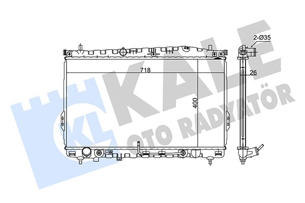 KALE HYUNDAI радиатор охлаждения Trajet 2.0/2.7 00-