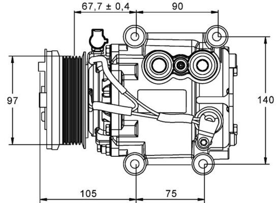 MAHLE ACP 848 000P Compressor, air conditioning