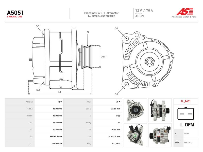 Generaator, AS-PL A5051