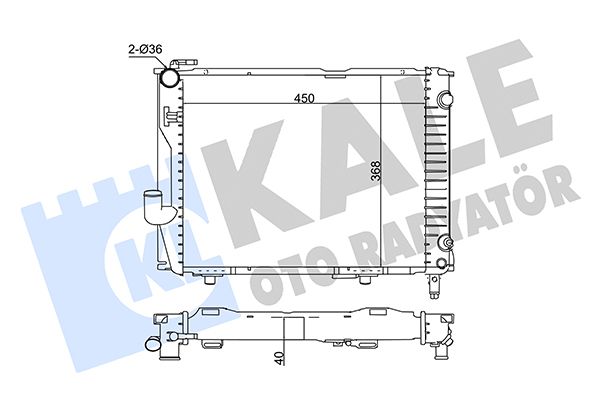 Радіатор, система охолодження двигуна, Kale Oto Radyatör 361900