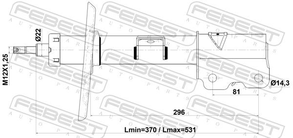 FEBEST 02110-015FL Shock Absorber