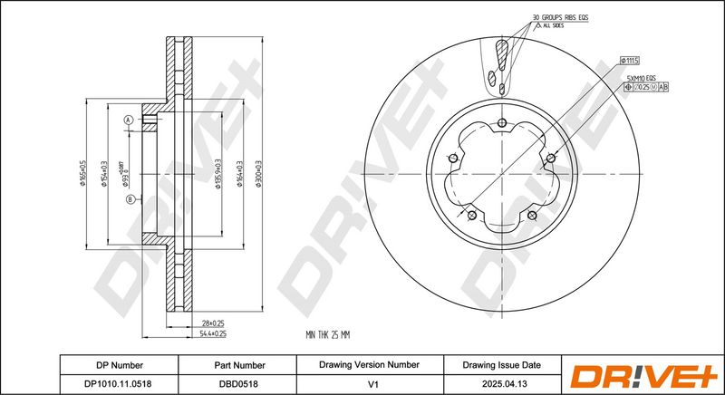 Disc frana DP1010.11.0518 Dr!ve+