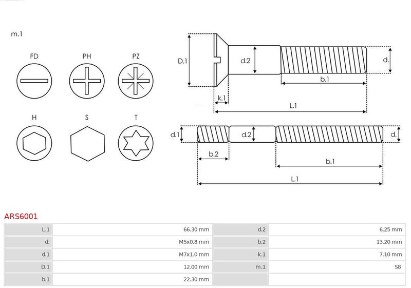 Ремонтний комплект, генератор, Auto Starter ARS6001