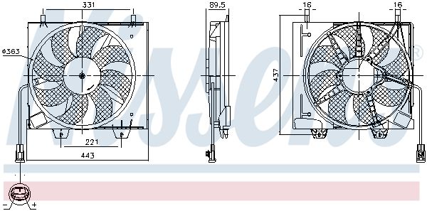 NISSENS ventilátor, motorhűtés 850125