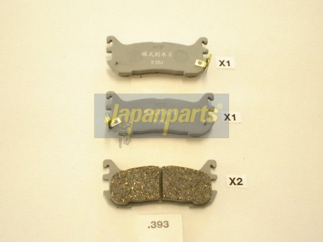 JAPANPARTS Stabdžių trinkelių rinkinys, diskinis stabdys