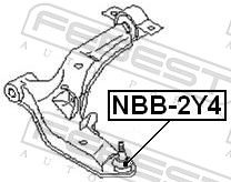 Ремонтний комплект, нижній/верхній кульовий шарнір, Febest NBB-2Y4