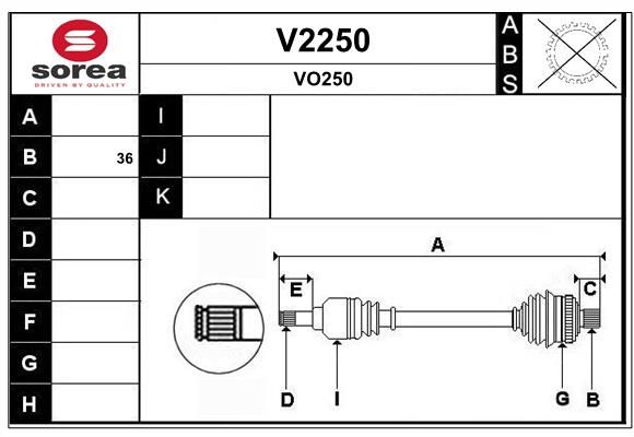 SNRA V2250 - Drive Shaft