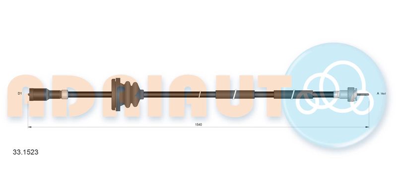 ADRIAUTO OPEL трос спидометра Omega A 86-1540mm