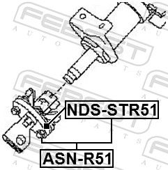 FEBEST ASN-R51 Steering Shaft