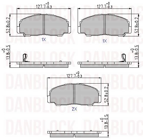 DANBLOCK Remblokkenset, schijfrem