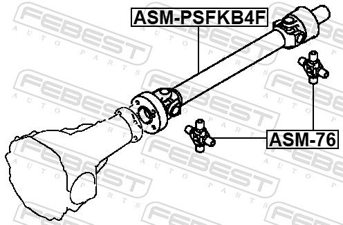 Карданний вал, головна передача, Febest ASM-PSFKB4F