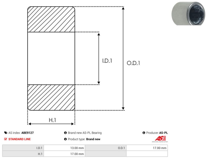 AS-PL ABE9127 Bearing