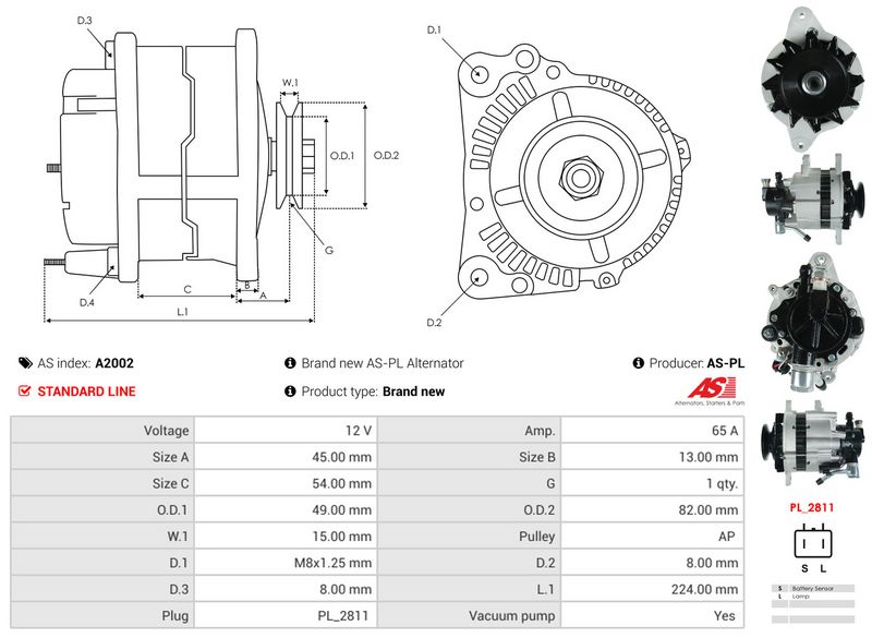 AS-PL A2002 Alternator