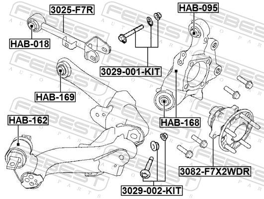 FEBEST 3029-001-KIT Camber Correction Screw
