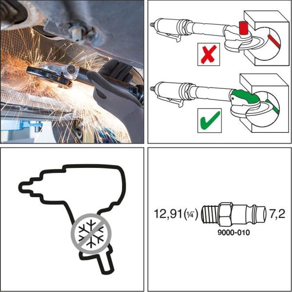 HAZET 9033P-8 Angle Grinder (compressed air)