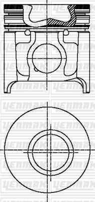 YENMAK Поршень з кільцями та пальцем розмір відп. 94.40/STD FIAT Ducato, IVECO Daily 2.8d8140,23,3700