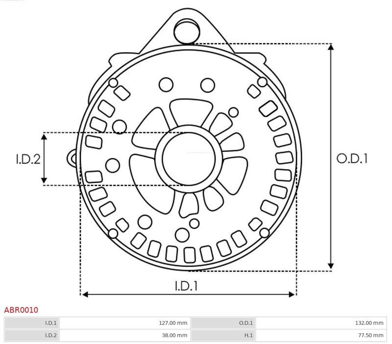 Тримач, фланець привода генератора, Auto Starter ABR0010