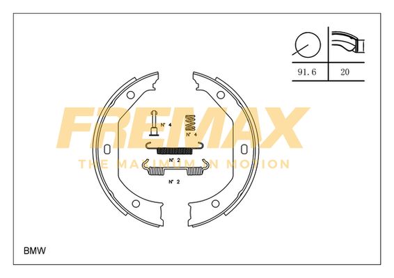 Piduriklotside komplekt FREMAX FBS-0578