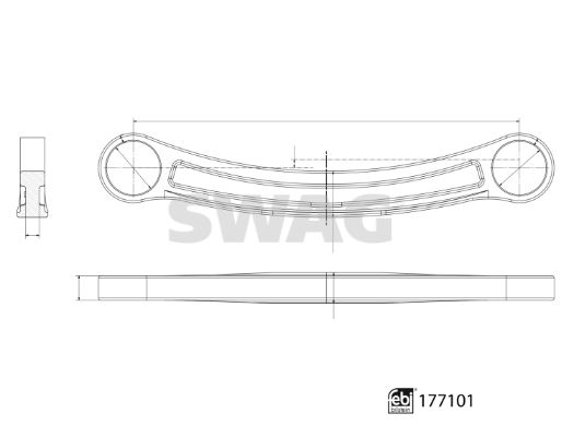 Важіль підвіски, підвіска коліс, Swag 33103899