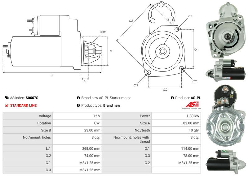 AS-PL S0667S Starter