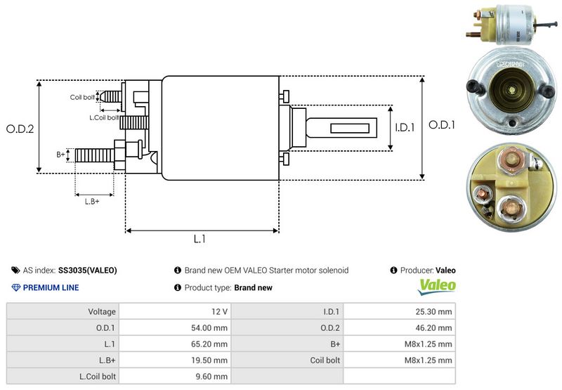 AS-PL SS3035(VALEO) Solenoid Switch, starter