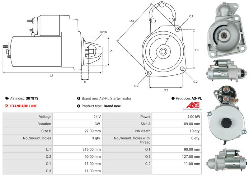 AS-PL S0787S Starter