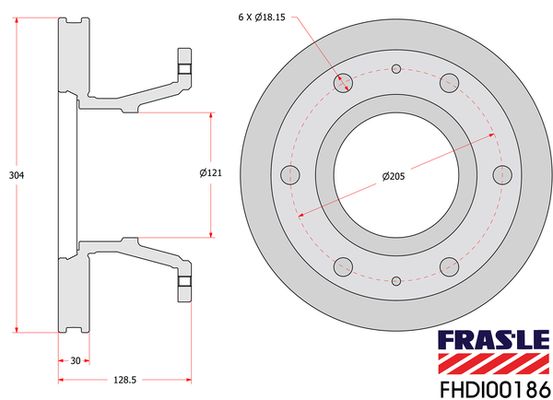 Brzdový kotouč FHDI00186