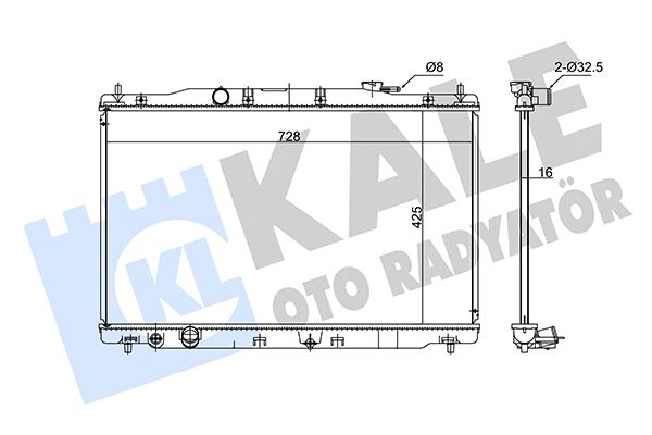 KALE HONDA радіатор охолодження CR-V IV 2.0/2.4 12-