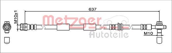 Гальмівний шланг, Metzger 4111475